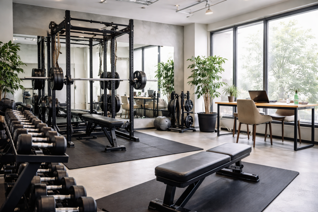 パーソナルトレーニングジムの風景。